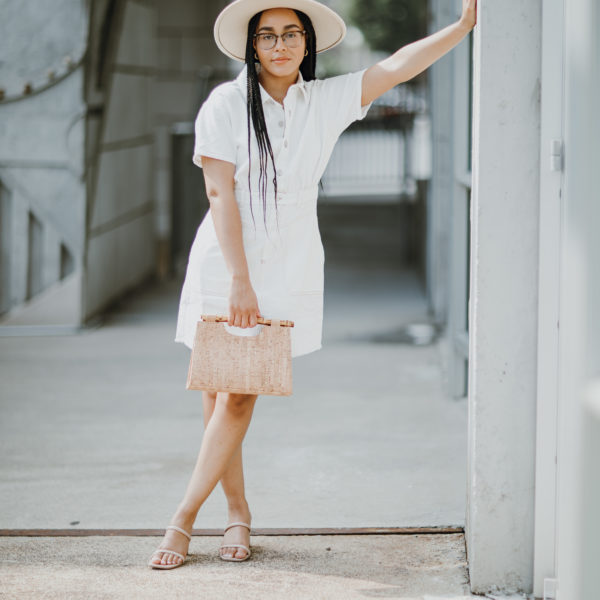 How to Style a White Denim Dress